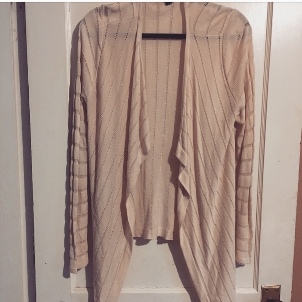 White House Black Market Light Pink Cardigan